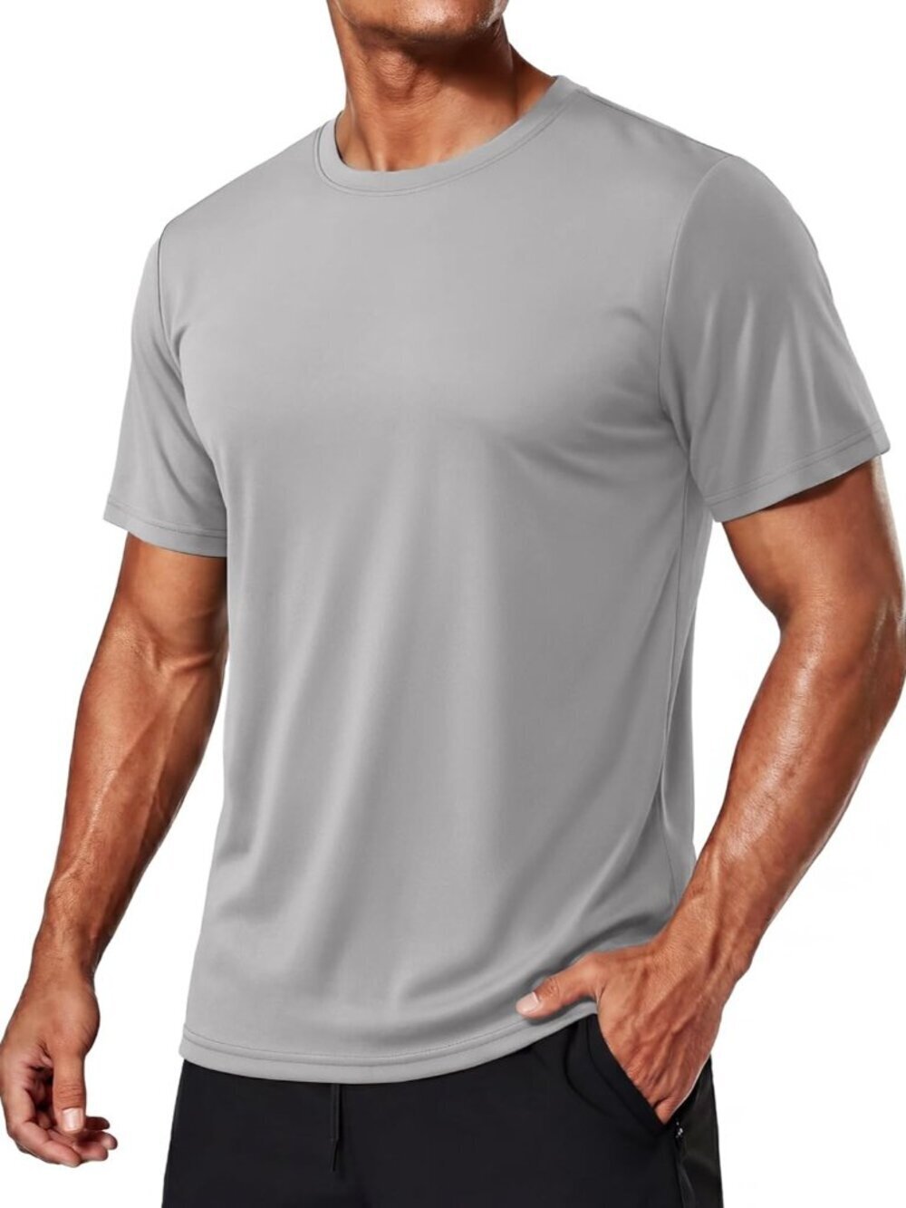 Men’s 04 White Quick-Dry Workout T-Shirt – Athletic Running Sun Protection